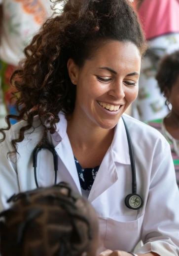 Women medical volunteer